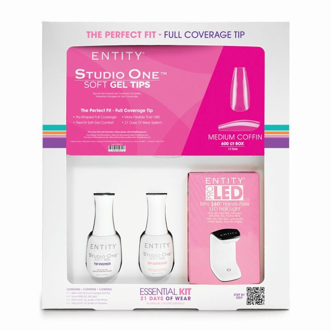 Entity Soft-Gel-Tips  -  Medium Coffin (Ballerina) Set  -  für zu Hause